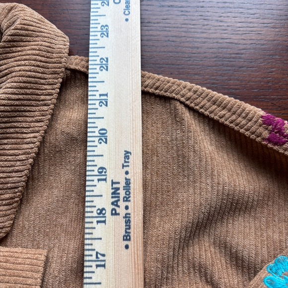 Savanna Jane Womens Corduroy Floral Embroidered Boho Chic Hippie Shacket Large - Picture 12 of 15